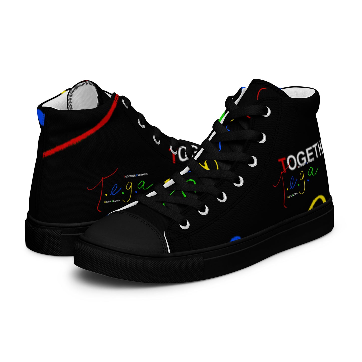 T.E.G.A. Men’s high top canvas shoes blk