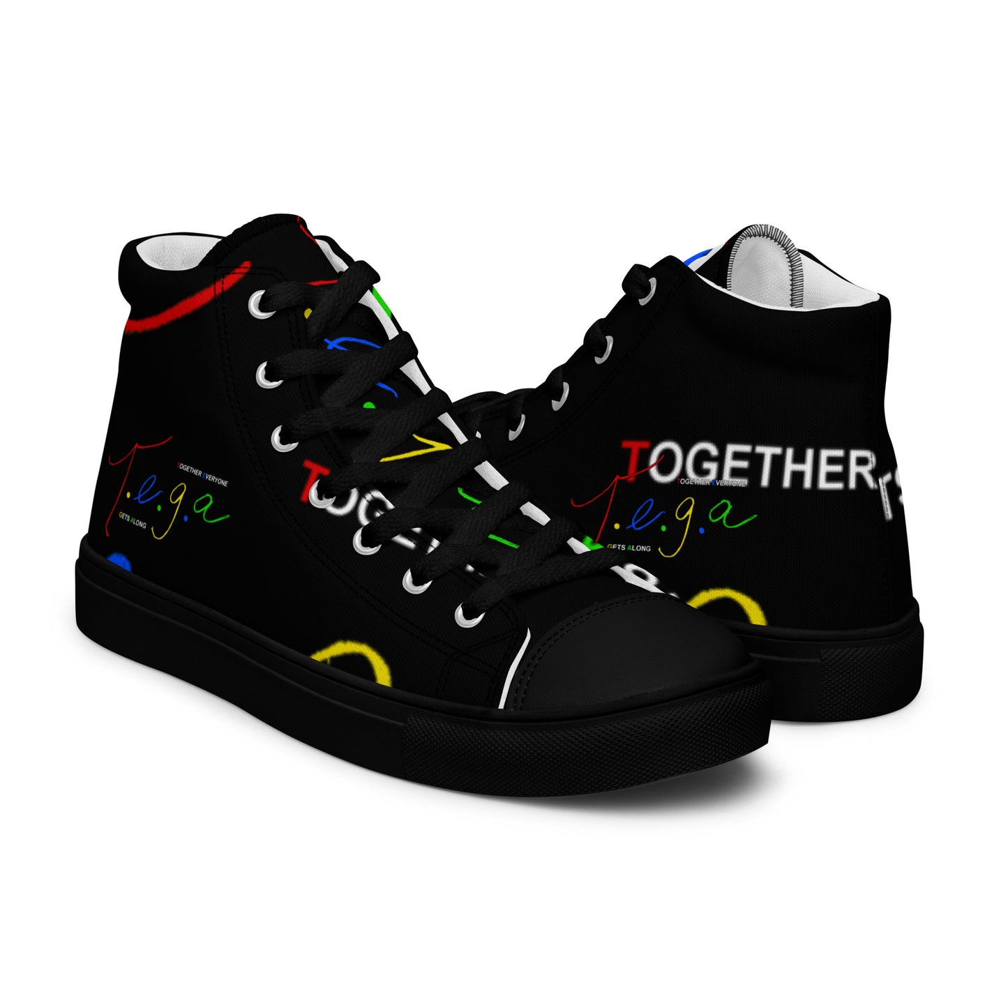 T.E.G.A. Men’s high top canvas shoes blk